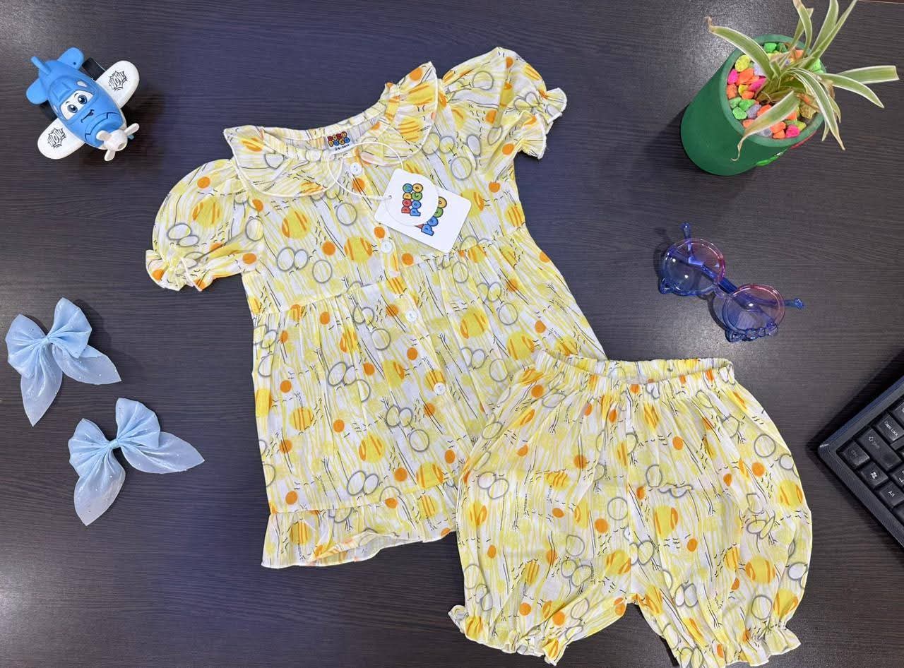 Baby Girls Frock & Shorts Set